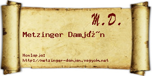 Metzinger Damján névjegykártya